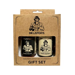 Kit de regalo para el cuidado del piano Dr. Liston's DR-GS-PRPP - Kit de limpieza y pulido de pianos 2 × 150 ml
