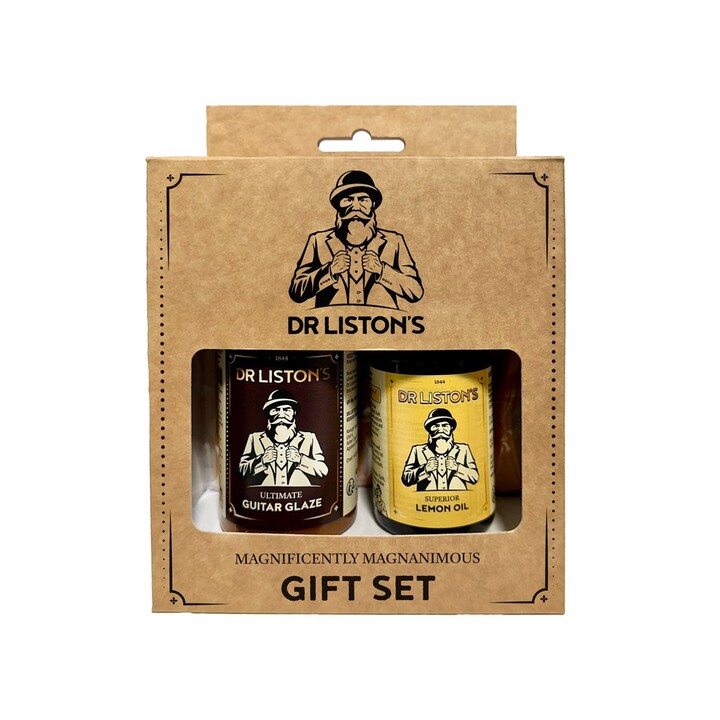 Set regalo Dr. Liston's Guitar Glaze DR-GS-GGLO: kit per la cura della chitarra con lucidante e olio di limone.