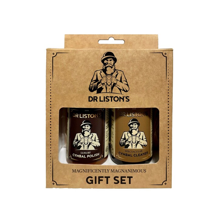 Set de regalo para el cuidado de platillos Dr. Liston's DR-GS-CCLCYP - Kit de limpieza y pulido de platillos 2 × 150 ml