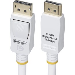 STARTECH.com DP12-CABLE-6FTW cavo DisplayPort 1.2 certificato VESA bianco 1,8 m