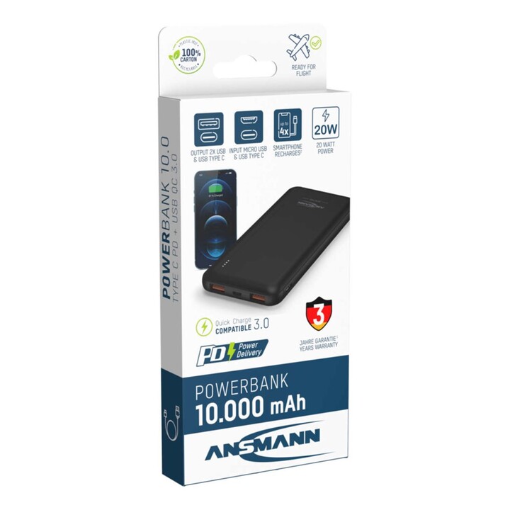 Ansmann PB320PD 10000 mAh Black