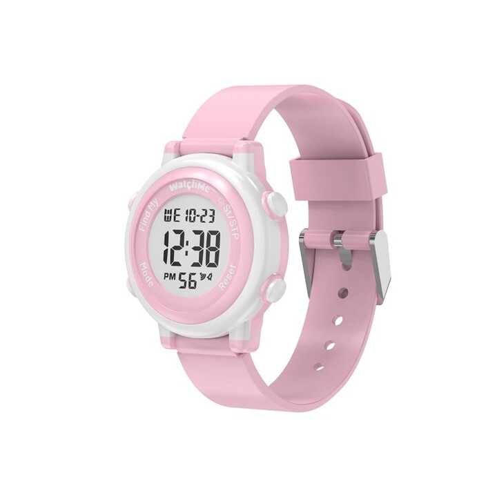 Relógio infantil Sponge WatchMe (compatível com Apple Find My, resistência à água até 3 ATM, bateria com duração de 1 ano, rosa)