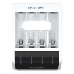Caricabatterie intelligente Ansmann Comfort per batterie domestiche con USB