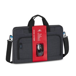 Rivacase Regent 8058 43,9 cm (17.3") Sac Messenger Noir, Cyan