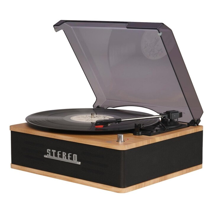 Denver VPB-262LW Audio-Plattenspieler mit Riemenantrieb Schwarz, Holz Manuell