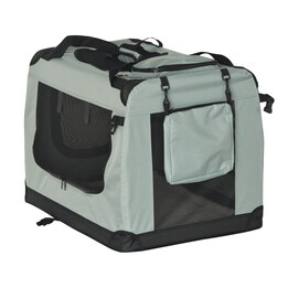Foldable carrier bag, size L 70x52x50 cm, grey, REBEL ANIMALS