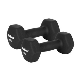 Haltères en fonte néoprène HEX 2x6kg, REBEL ACTIVE