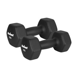 Cast iron dumbbells with neoprene HEX 2x7kg, REBEL ACTIVE