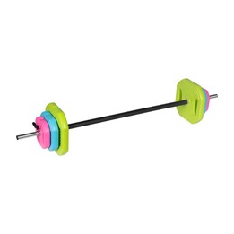 Bilanciere pieghevole con rivestimento bituminoso, barra da 140 cm, set da allenamento da 20 kg, REBEL ACTIVE