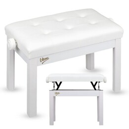 Banco para teclado de piano V-TONE PB3 WH, branco