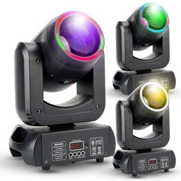 Iluminación de haz móvil con cabeza LIGHT4ME MH BEAM 150 RING