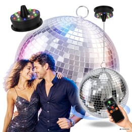 LIGHT4ME MBM 30 Sfera da discoteca a specchio infrarosso argento