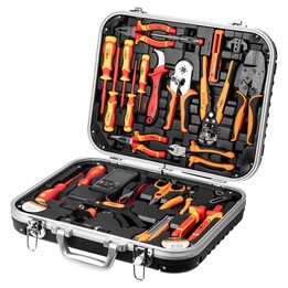 Neo Tools 01-314 juego de herramientas para electricista 25 piezas en maletín negro