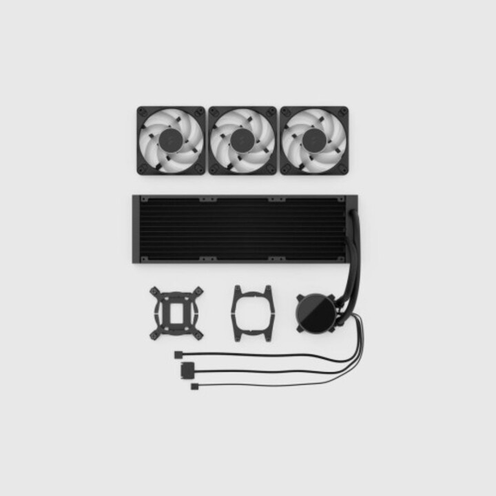 Système de refroidissement liquide tout-en-un pour processeur Fractal Design Radius 360 RGB noir 12 cm (1 pièce)