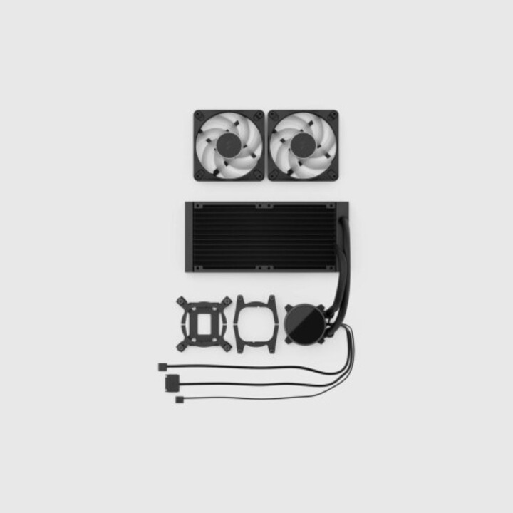 Fractal Design Radius 240 RGB Black All-in-One Liquid Cooling System Processor 12cm Black 1 Piece(s)
