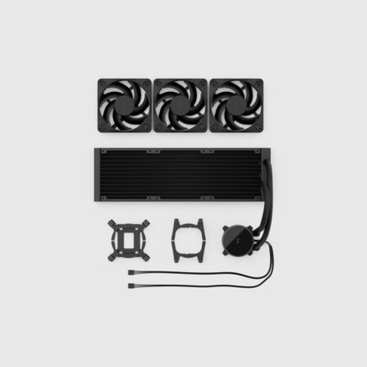 Système de refroidissement liquide tout-en-un Fractal Design Radius 360 noir pour processeur 12 cm (1 pièce)