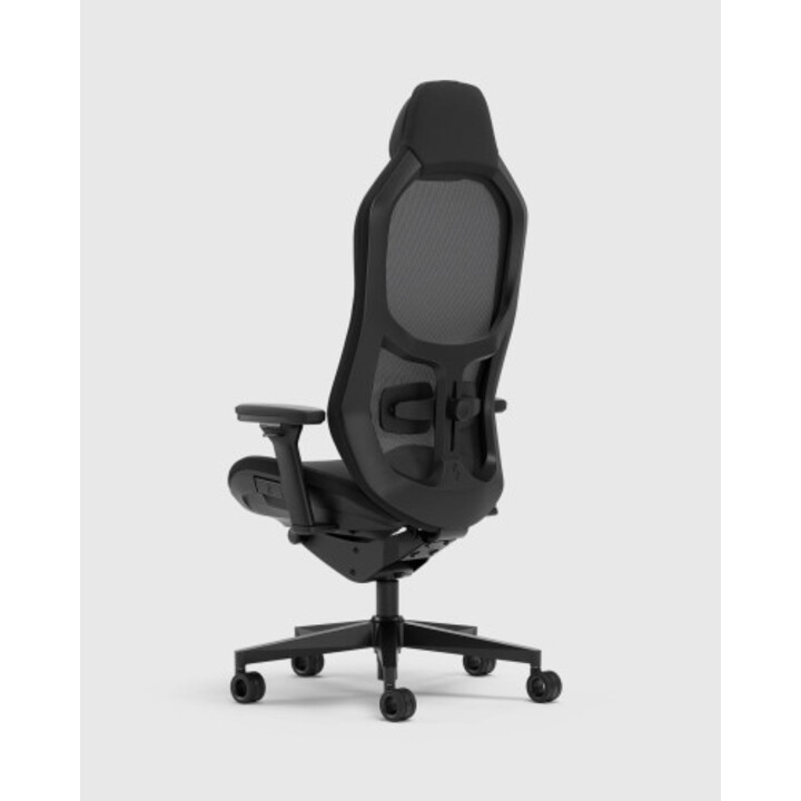 Fractal Design Refine 2 Hybrid Dark PC Gaming-Stuhl mit gepolstertem Sitz und schwarzem Bezug