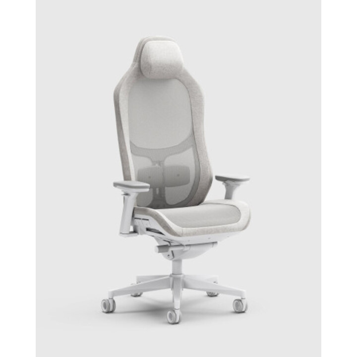 Chaise de jeu PC Fractal Design Refine 2 Mesh Light, assise rembourrée, revêtement en tissu, grise