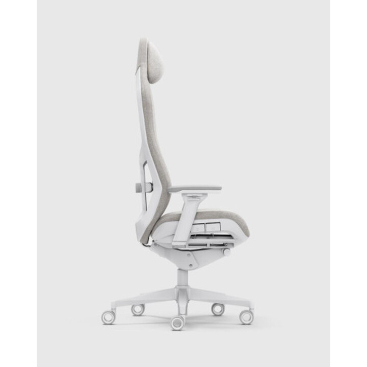 Chaise de jeu PC Fractal Design Refine 2 Mesh Light, assise rembourrée, revêtement en tissu, grise