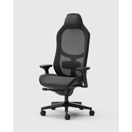 Chaise de jeu PC Fractal Design Refine 2 Mesh Dark avec siège rembourré et revêtement noir