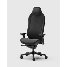 Chaise de jeu PC Fractal Design Refine 2 en tissu foncé avec assise rembourrée et revêtement noir
