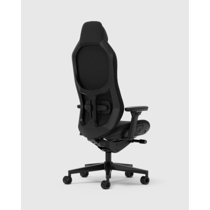 Chaise de jeu PC Fractal Design Refine 2 en tissu foncé avec assise rembourrée et revêtement noir