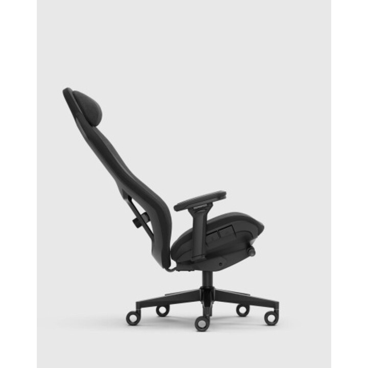 Chaise de jeu PC Fractal Design Refine 2 en tissu foncé avec assise rembourrée et revêtement noir