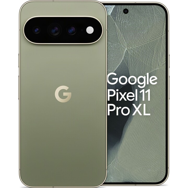 Google Pixel 11 Pro XL 5G, 12 Go / 256 Go, écran OLED LTPO de 6,8 pouces, batterie de 5 115 mAh, couleur Olive