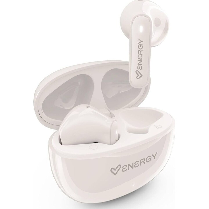 Auriculares Inalámbricos ENERGY SISTEM PopBuds - Micrófono · Estuche de Carga · Crema