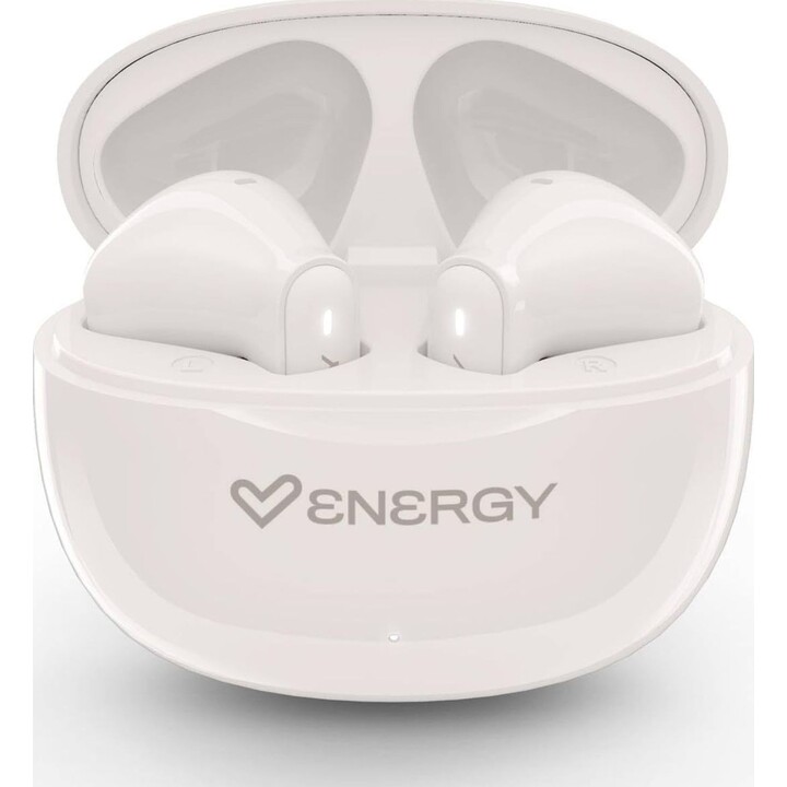 Auriculares Inalámbricos ENERGY SISTEM PopBuds - Micrófono · Estuche de Carga · Crema