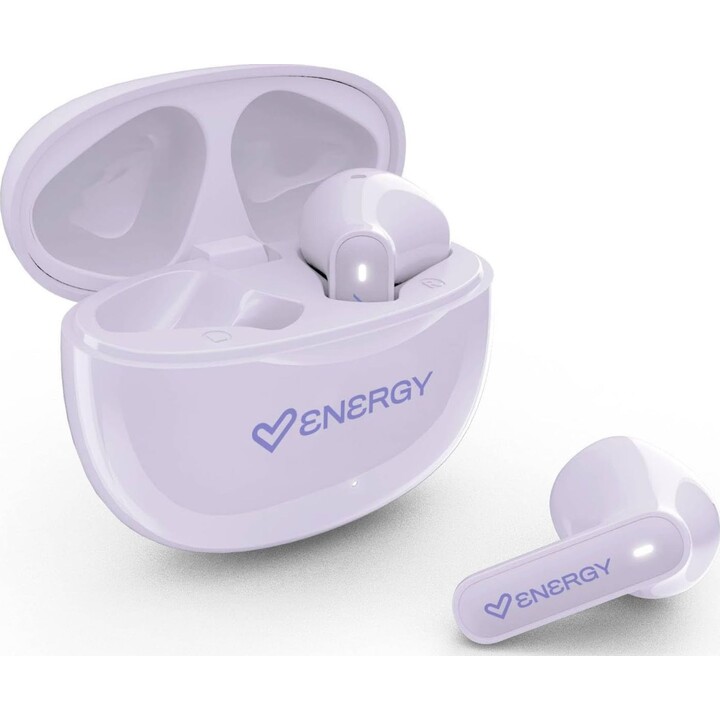 Auriculares Inalámbricos ENERGY SISTEM PopBuds - Micrófono · Estuche de Carga · Lavanda