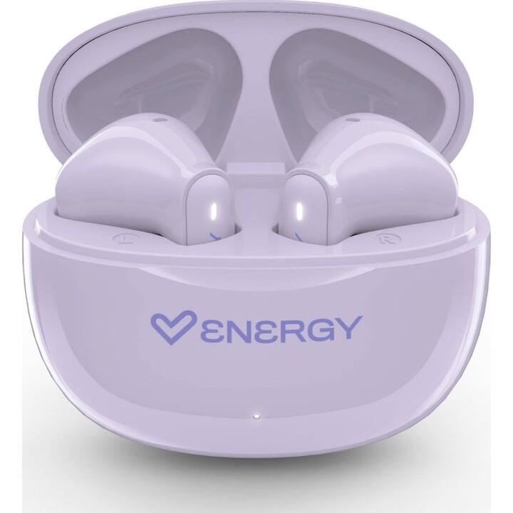 ENERGY SISTEM PopBuds Kabellose Ohrhörer – Mikrofon · Ladecase · Lavendel