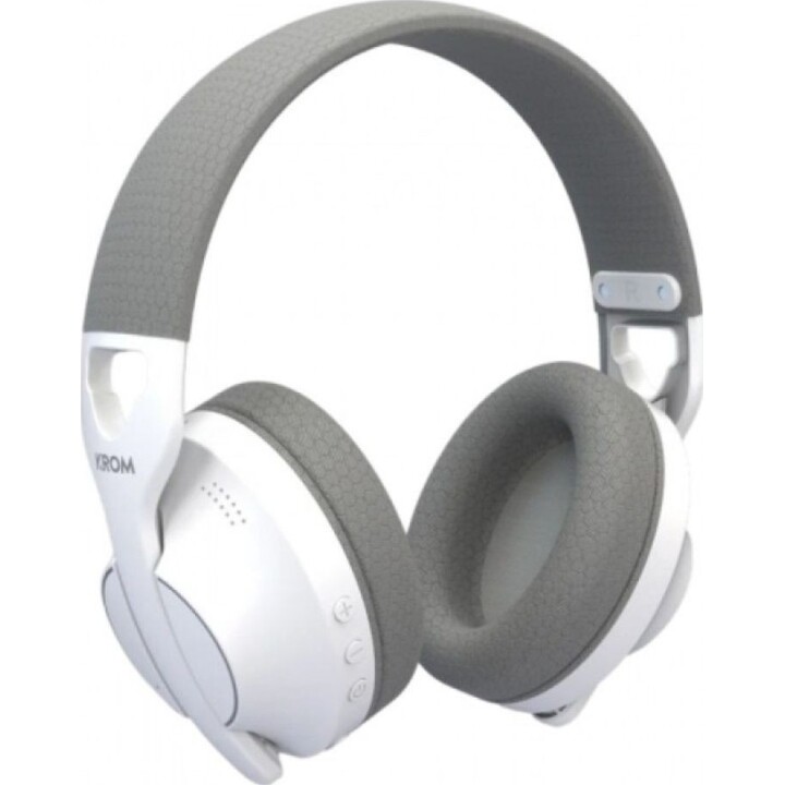 Krom Phase Wireless Gaming Headset with Microphone / Bluetooth / 3.5mm Jack / USB 2.0 / White