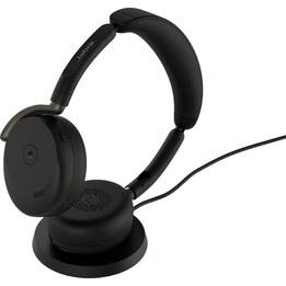 Cuffie Jabra Evolve3 65 Flex Link 390c MS con base di ricarica wireless