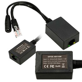 Onduleur PoE Extralink 1 port, 1 port RJ45/jack 1000 Mb/s, entrée 10-30 V, sortie 48 V