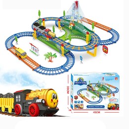 Extralink Kids Kolejka Elektryczna Track King Z LokomotywĄ I Samochodzikiem NA Baterie