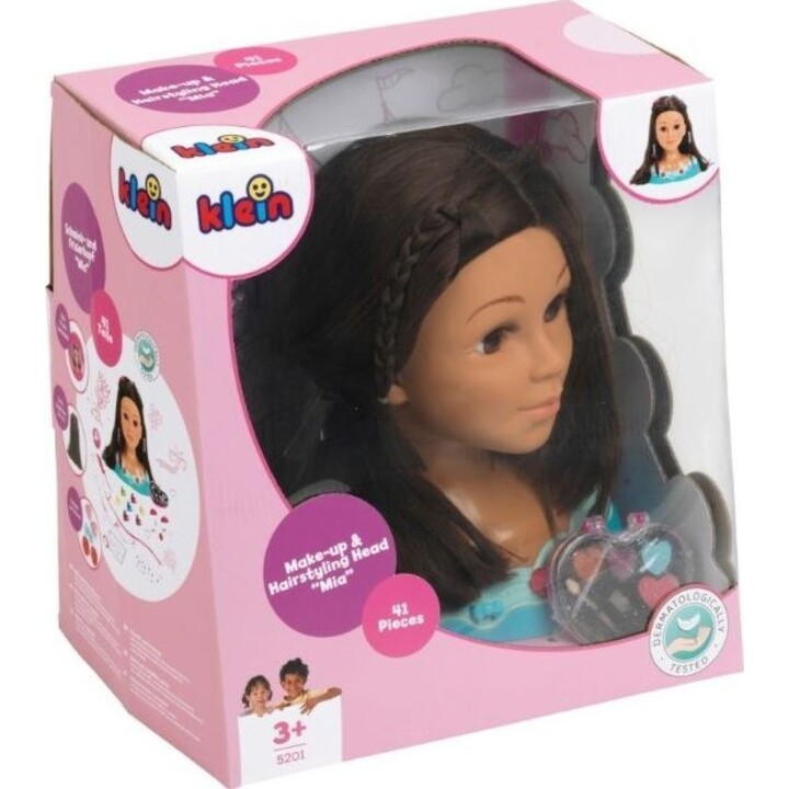 Klein Styling Star Mia cabeza de peinado y maquillaje marrón
