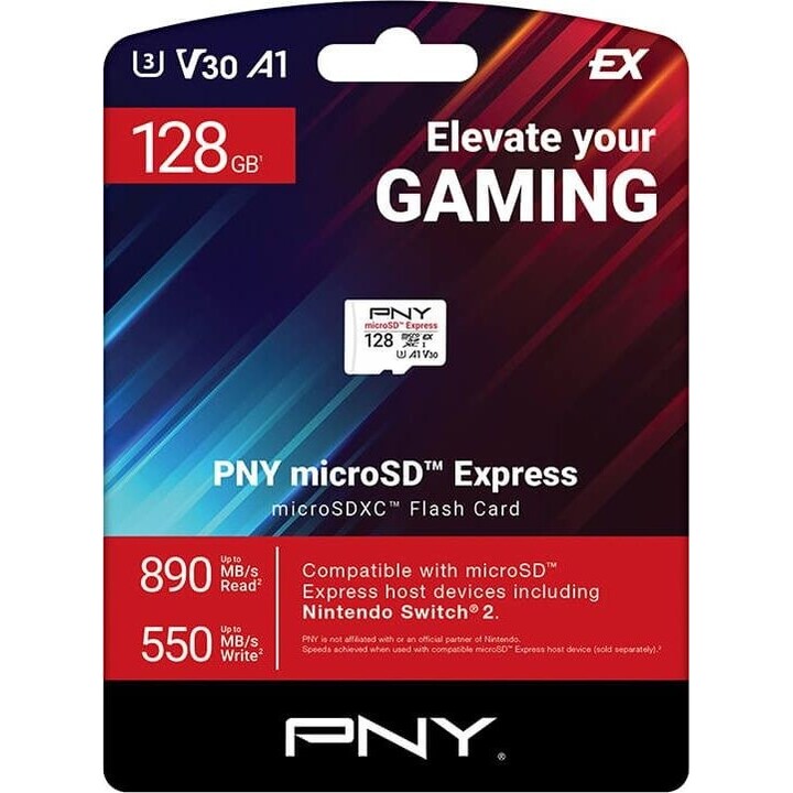 Tarjeta de memoria microSD Express de 128 GB P-SDU128P31880EXP-GE