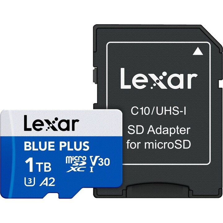 Memory card microSD card 1TB C10 A2 U3 V30 170MB/s Blue Plus