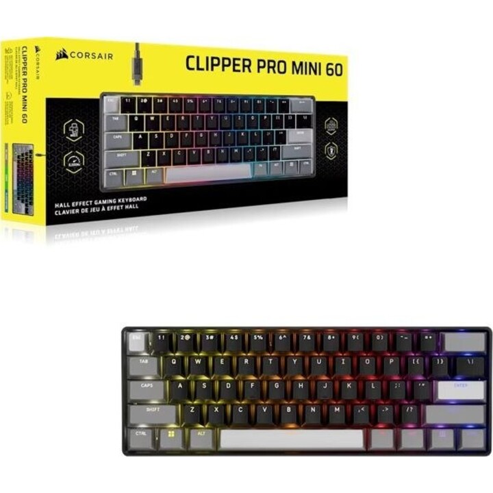 Teclado para jogos Clipper Pro Mini 60 Core Preto