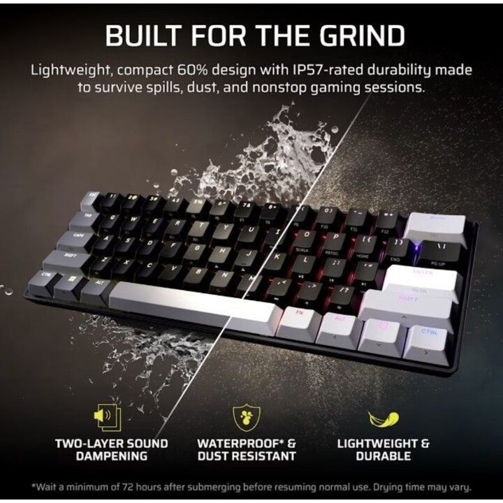 Teclado para jogos Clipper Pro Mini 60 Core Preto