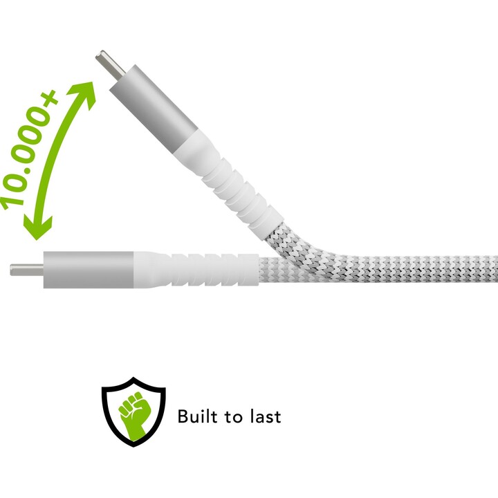 Cable dbramante1928 usb-c male / lightning male braided 2.5m white