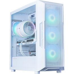 Zalman I3 NEO ARGB V2, ATX Mid Tower PC Case, 4 x 120mm ARGB Fans, White