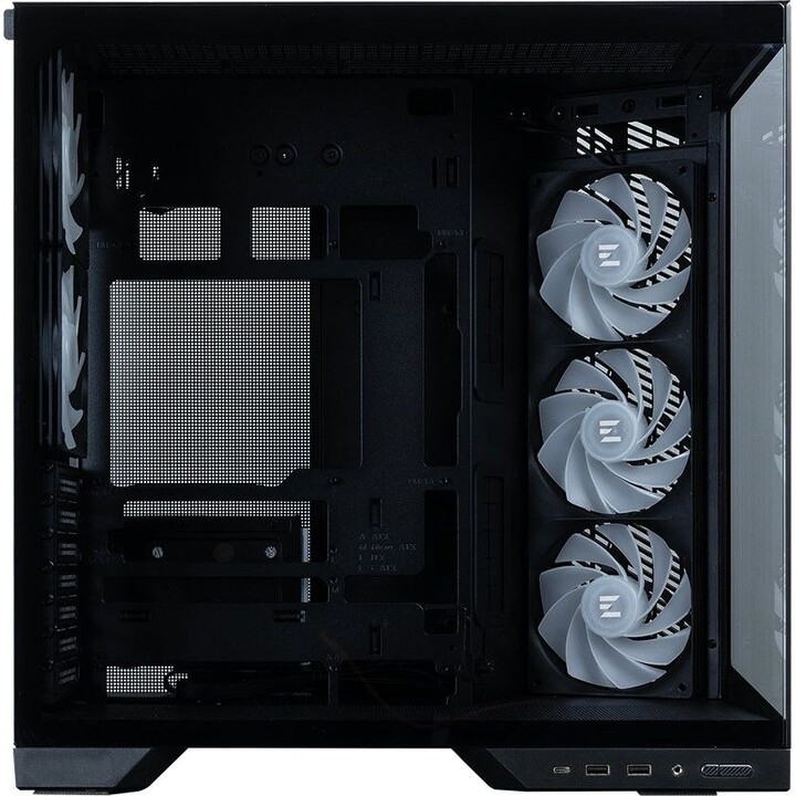 Zalman D50, case per PC mid tower ATX, con 3 ventole da 120 mm, colore nero.