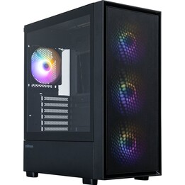 Boîtier PC Zalman S6, format moyen tour ATX, 3 ventilateurs FRGB de 140 mm, 1 ventilateur FRGB de 120 mm, noir