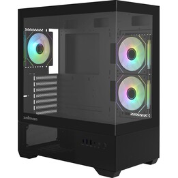 Zalman CHRONIX V2, ATX Mid Tower PC Case, 3 x 120mm ARGB Fans, Black