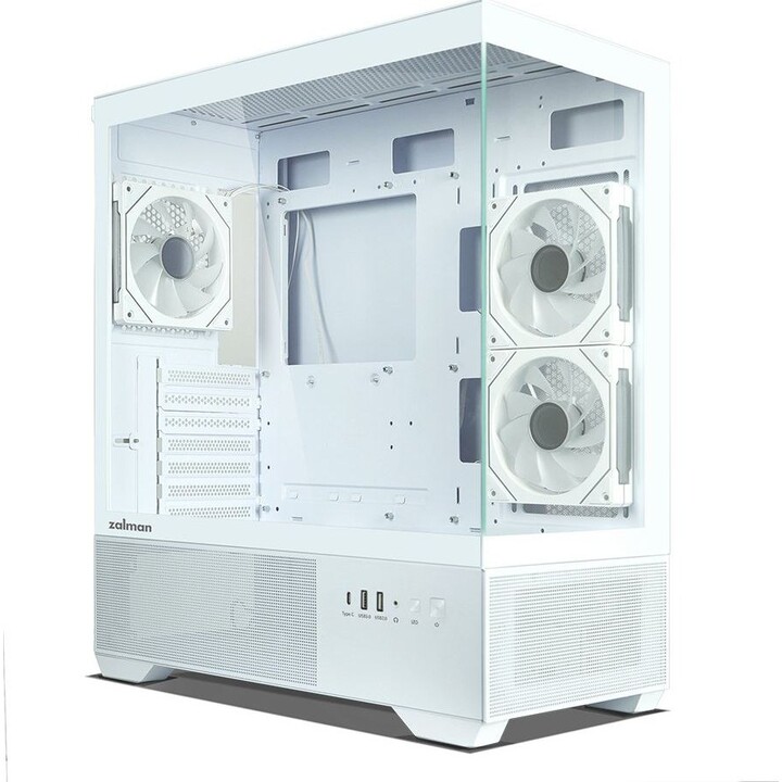 Zalman CHRONIX V2, case per PC ATX Mid Tower, 3 ventole ARGB da 120 mm, bianco
