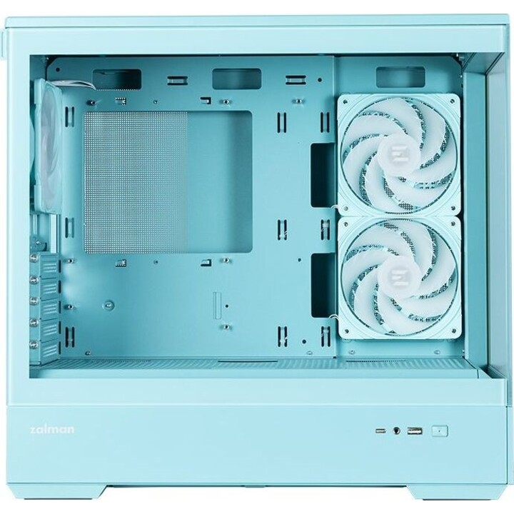 Zalman P30 V2, mATX Mini-Tower-PC-Gehäuse, 3 x 120-mm-ARGB-Lüfter, Mint