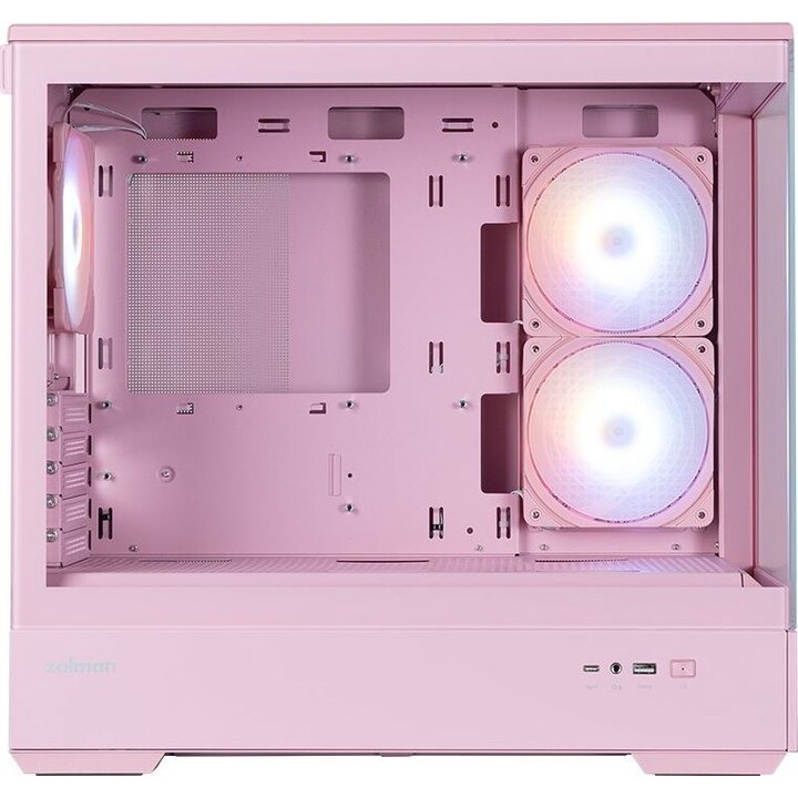Zalman P30 V2, case per PC mini tower mATX, 3 ventole ARGB da 120 mm, rosa