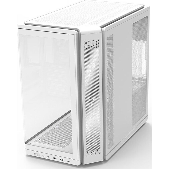 Zalman P60, case per PC mid tower ATX, 5 ventole ARGB da 120 mm, bianco